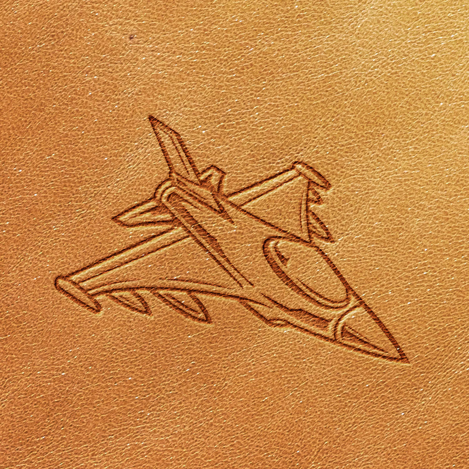 Fighter Jet Delrin Leather Stamp - All Good Leather Co.