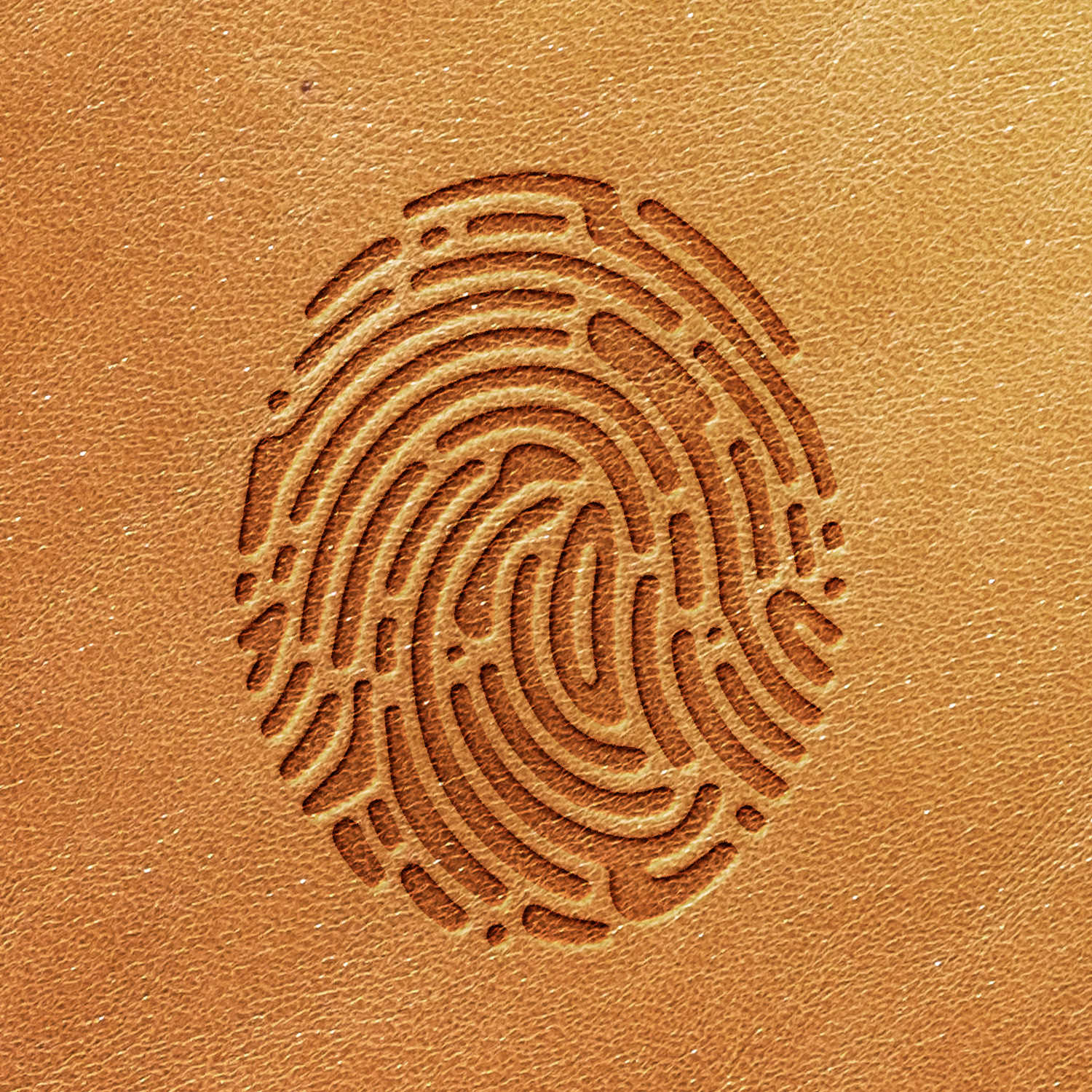 Fingerprint Delrin Leather Stamp - All Good Leather Co.