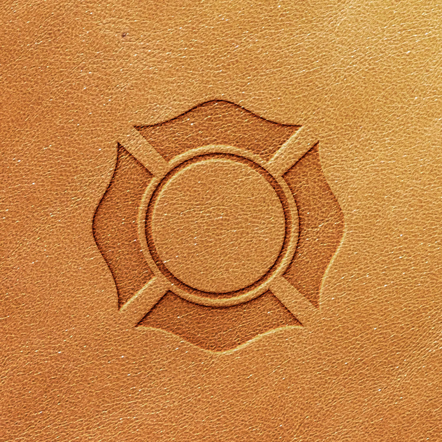 Firefighter Badge Delrin Leather Stamp - All Good Leather Co.