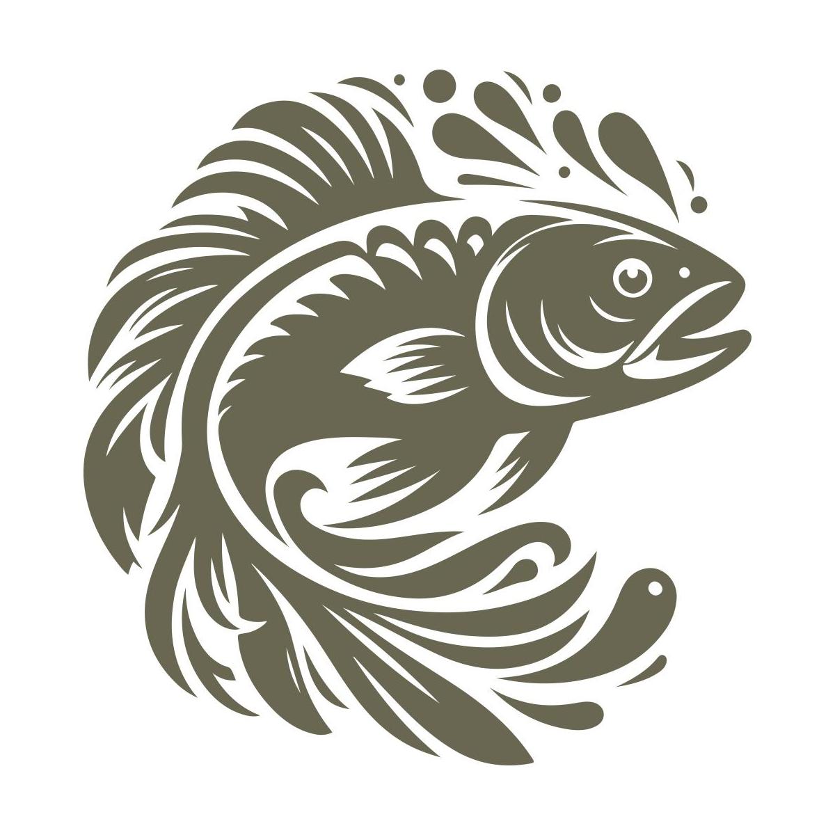 Fish Delrin Leather Stamp - All Good Leather Co.