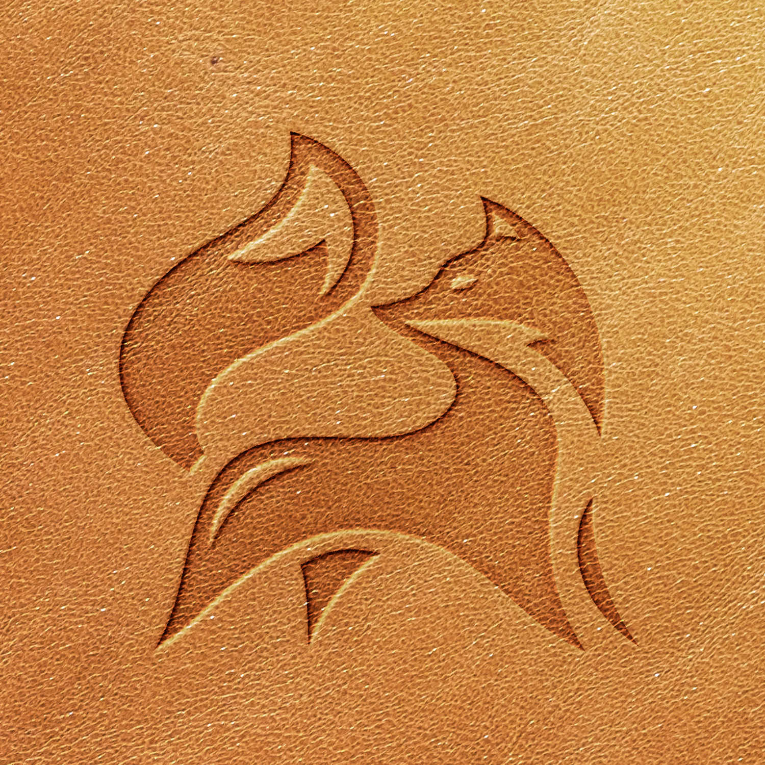 Fox Delrin Leather Stamp - All Good Leather Co.