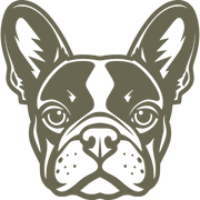 Delrin leather stamp featuring a detailed French Bulldog design, perfect for dog-themed leatherworking projects.