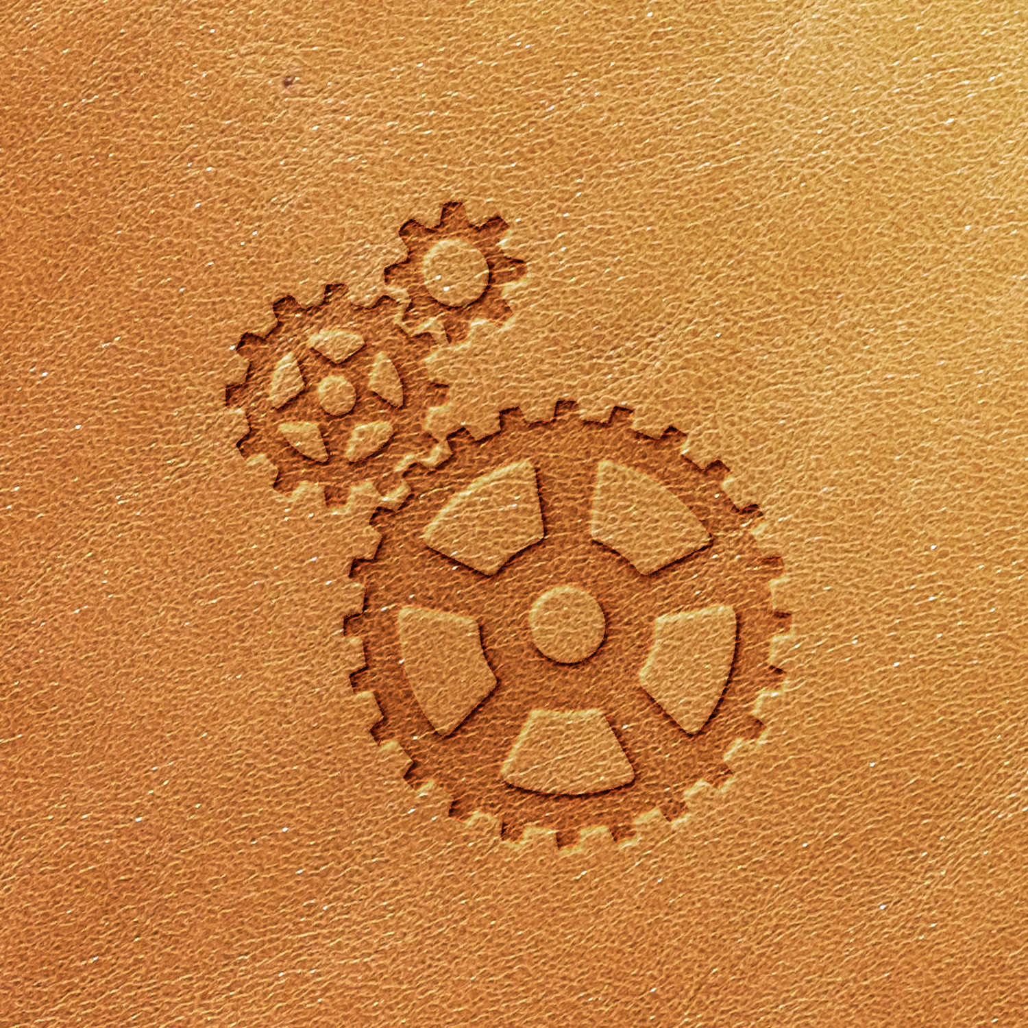 Gears Delrin Leather Stamp - All Good Leather Co.