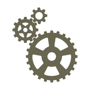 Gears Delrin Leather Stamp - All Good Leather Co.