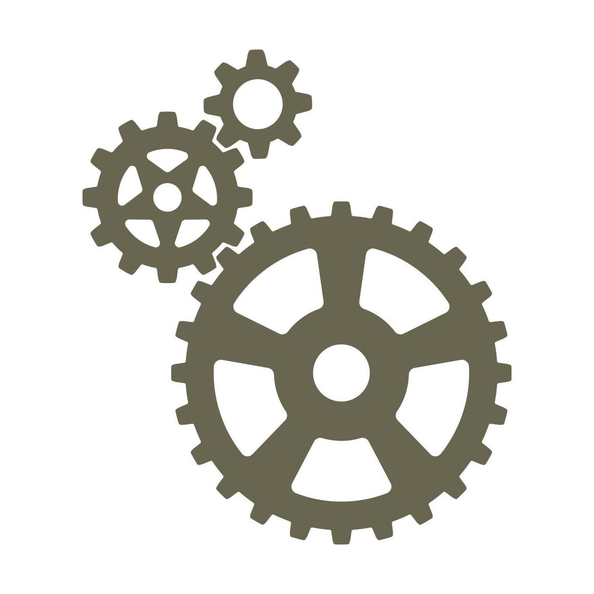 Gears Delrin Leather Stamp - All Good Leather Co.