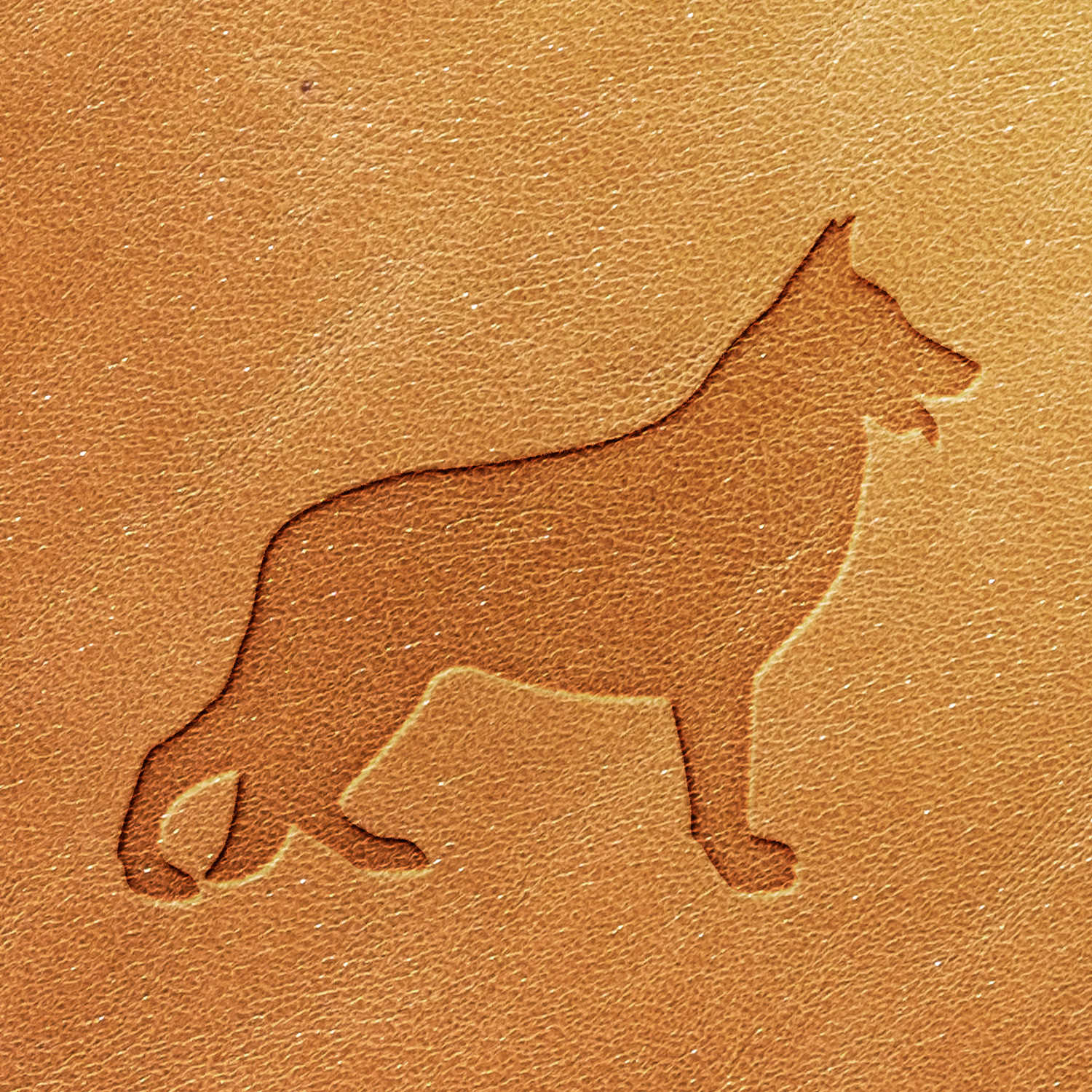 German Shepherd Dog Delrin Leather Stamp - All Good Leather Co.