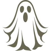 Simple ghost design with flowing draped fabric and an expressive open-mouthed face—perfect for Halloween, spooky decorations, and eerie-themed projects.