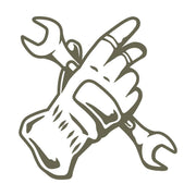 Glove and Wrench Delrin Leather Stamp - All Good Leather Co.