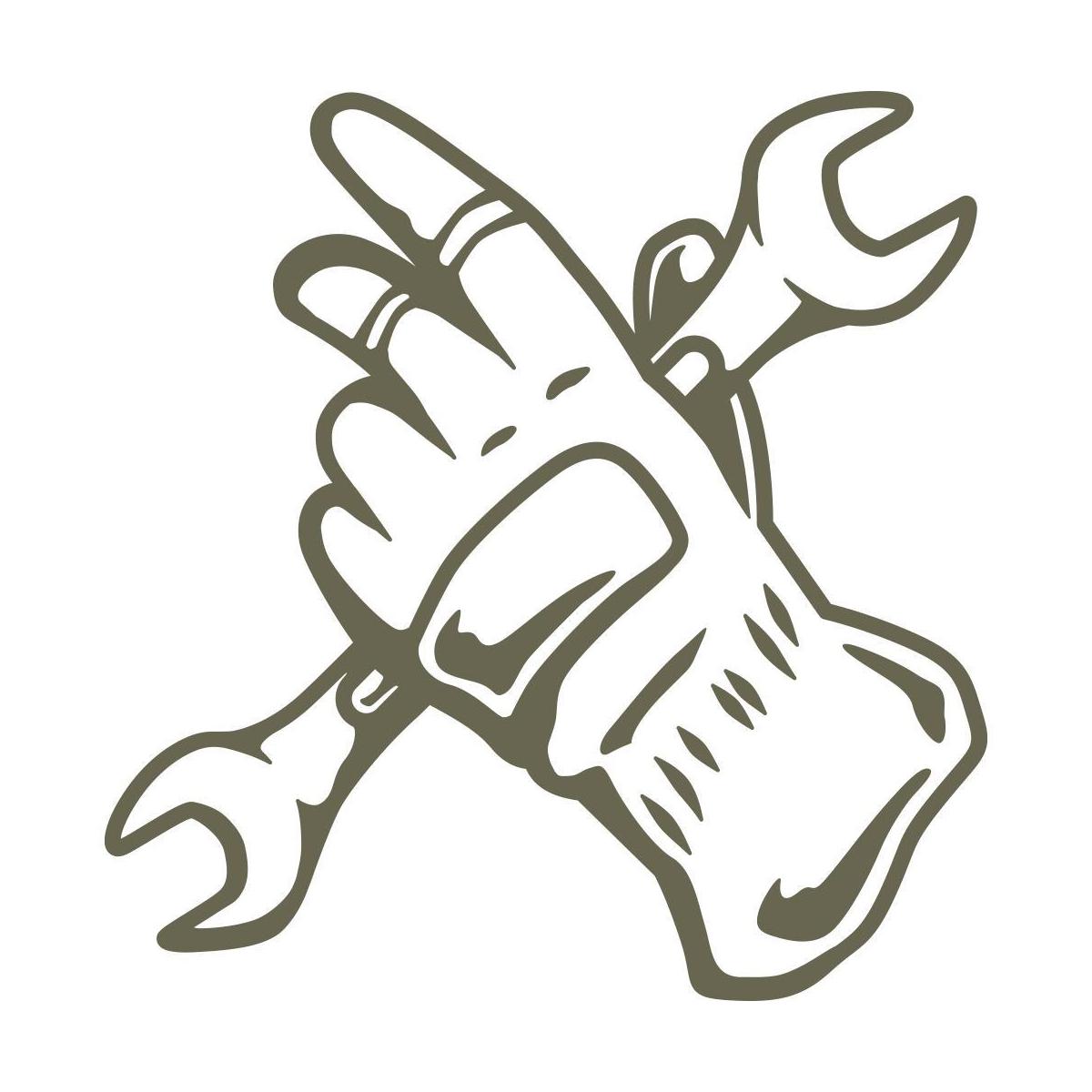 Glove and Wrench Delrin Leather Stamp