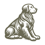 Golden Retriever design capturing the breed’s friendly expression, fluffy coat, and loyal demeanor—ideal for pet lovers and custom leathercraft projects.