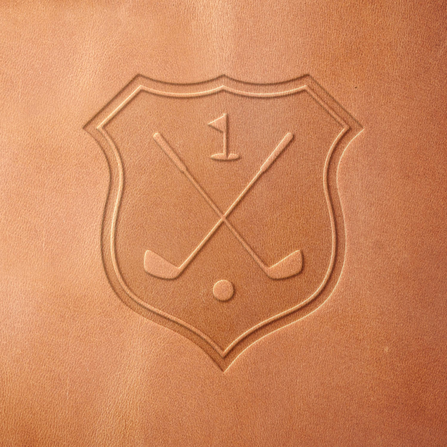 Golf Club Shield Delrin Leather Stamp - All Good Leather Co.