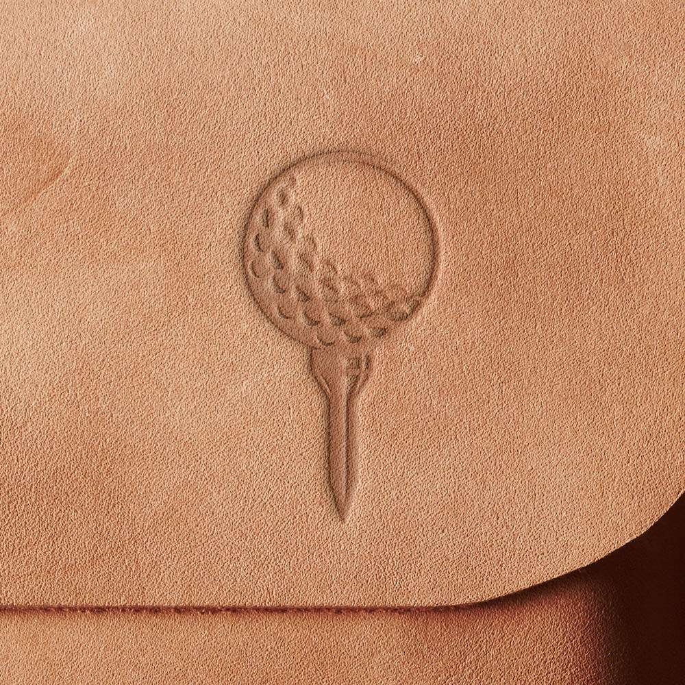 Golfball Tee Delrin Leather Stamp - All Good Leather Co.