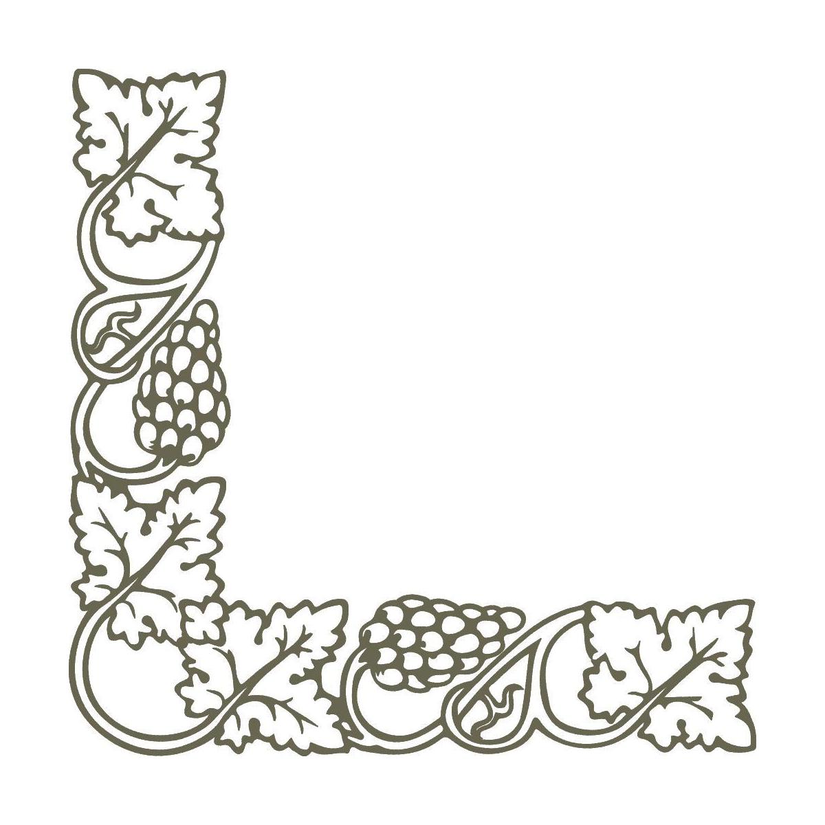 Grapevine Corner Delrin Leather Stamp - All Good Leather Co.