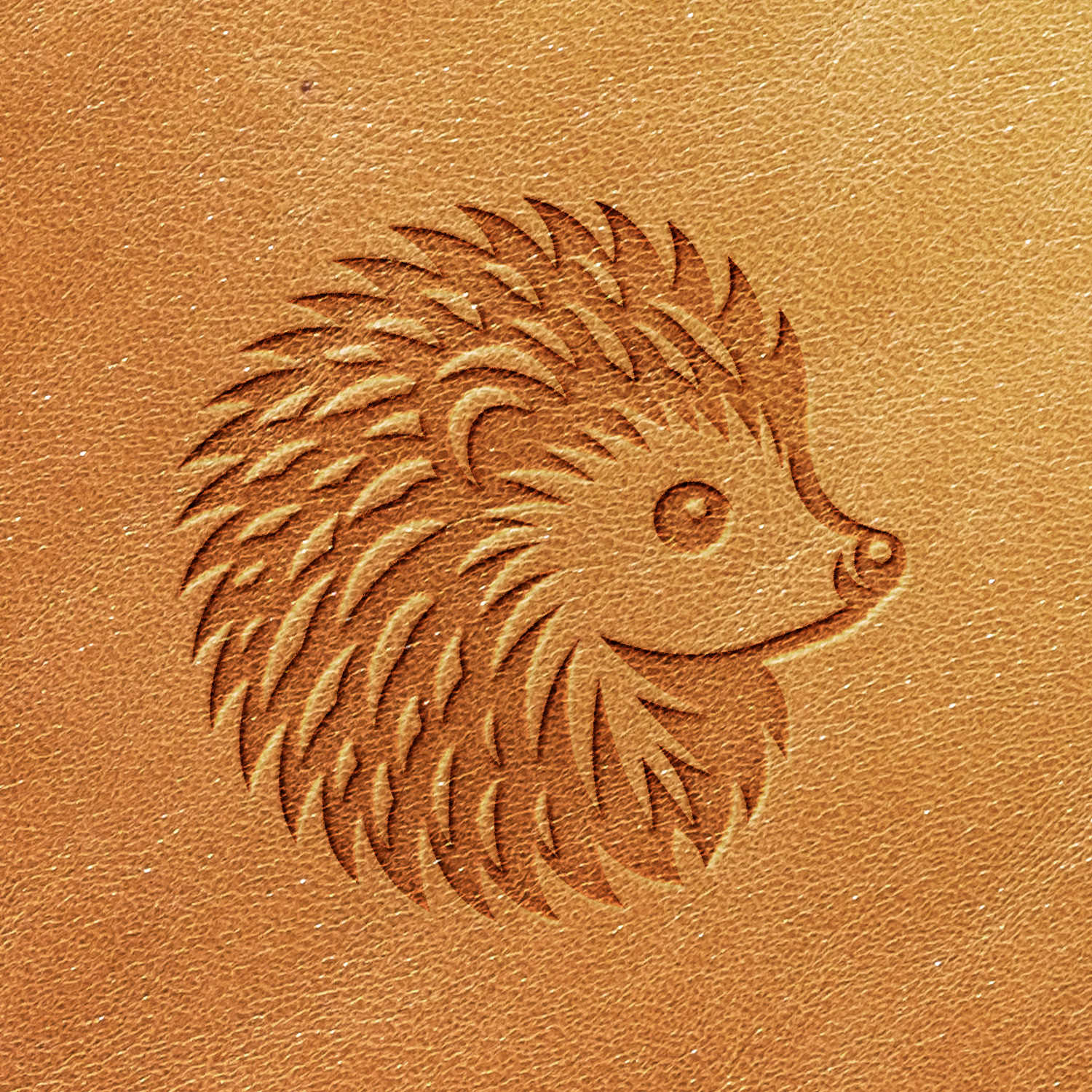 Hedgehog Delrin Leather Stamp - All Good Leather Co.