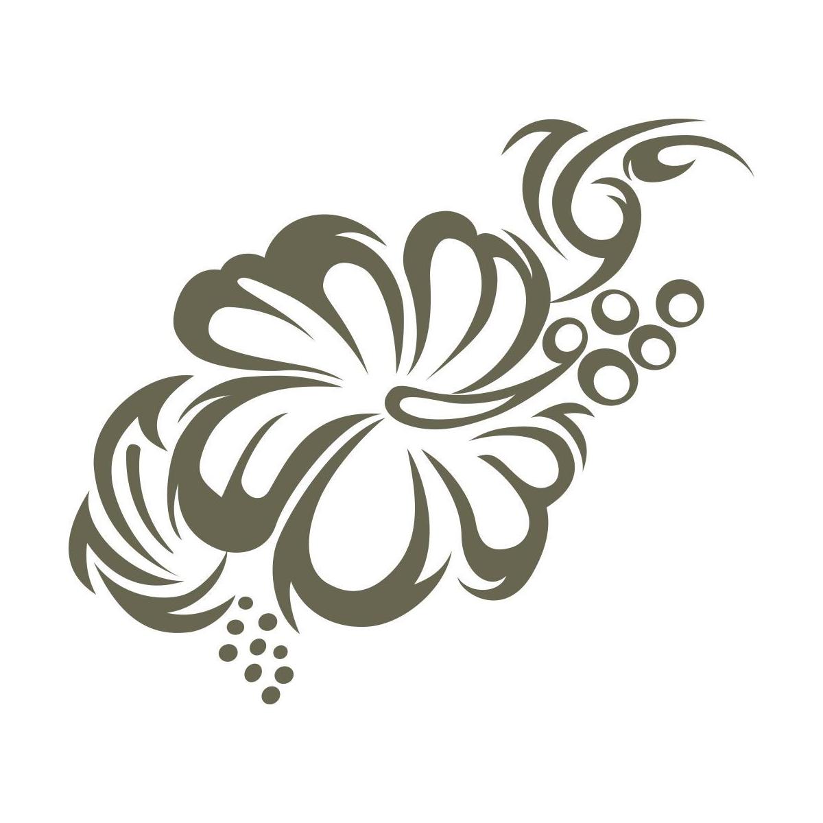 Hibiscus Delrin Leather Stamp - All Good Leather Co.