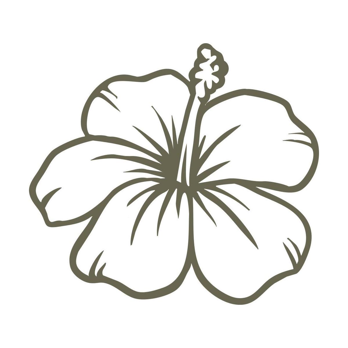 Hibiscus Delrin Leather Stamp - All Good Leather Co.