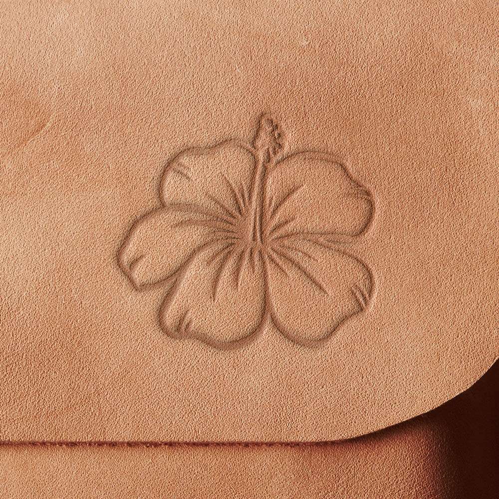 Hibiscus Delrin Leather Stamp - All Good Leather Co.