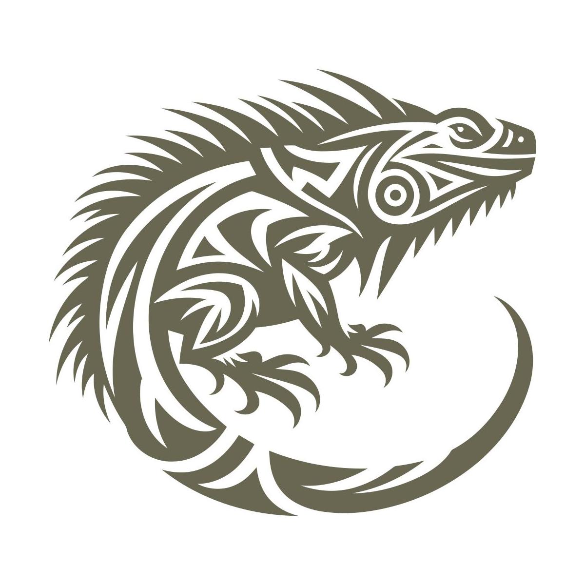 Iguana Delrin Leather Stamp - All Good Leather Co.