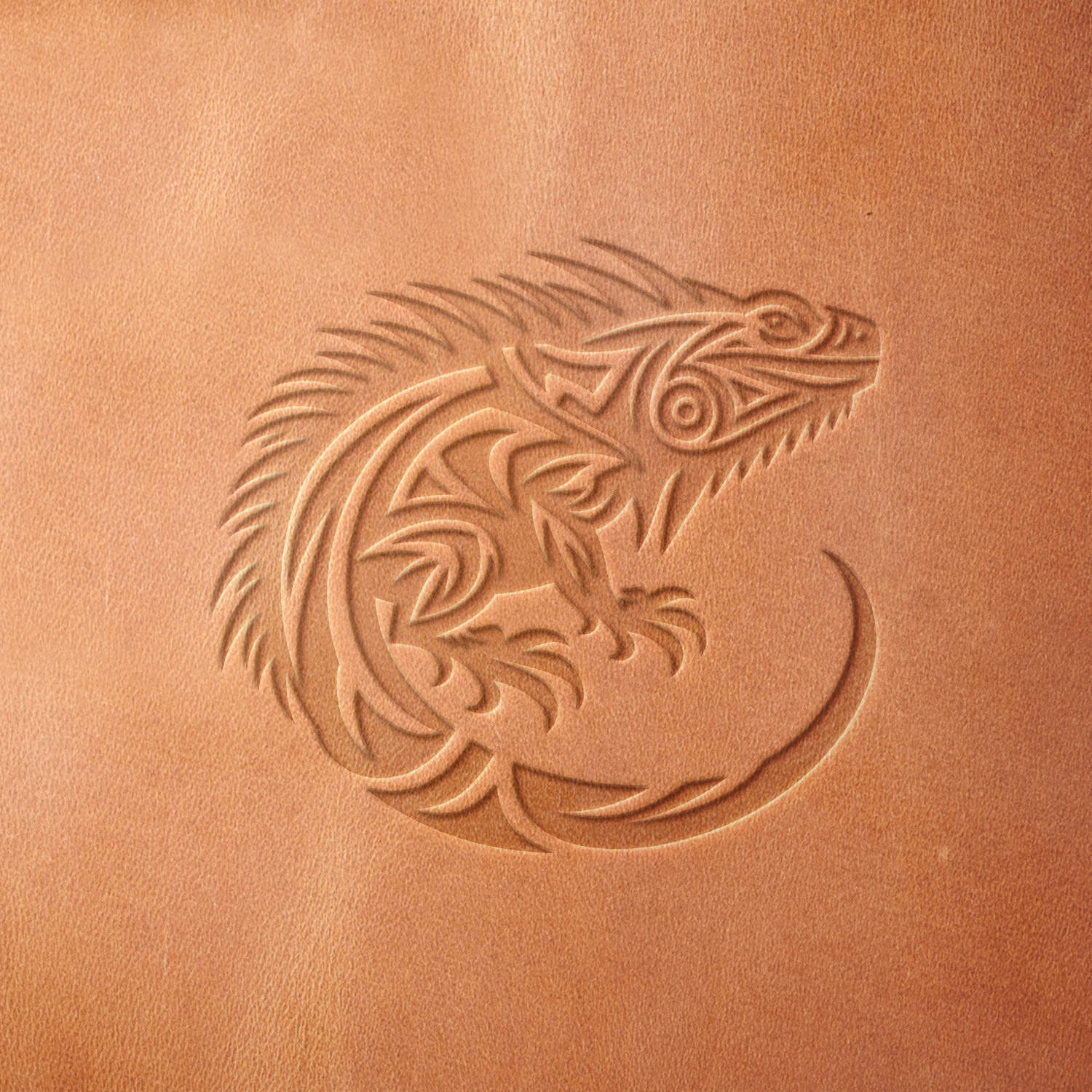 Iguana Delrin Leather Stamp - All Good Leather Co.