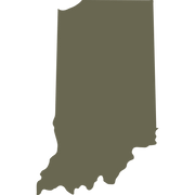 Simple and accurate outline of the state of Indiana, ideal for state pride projects, travel-themed designs, and personalized leatherwork.