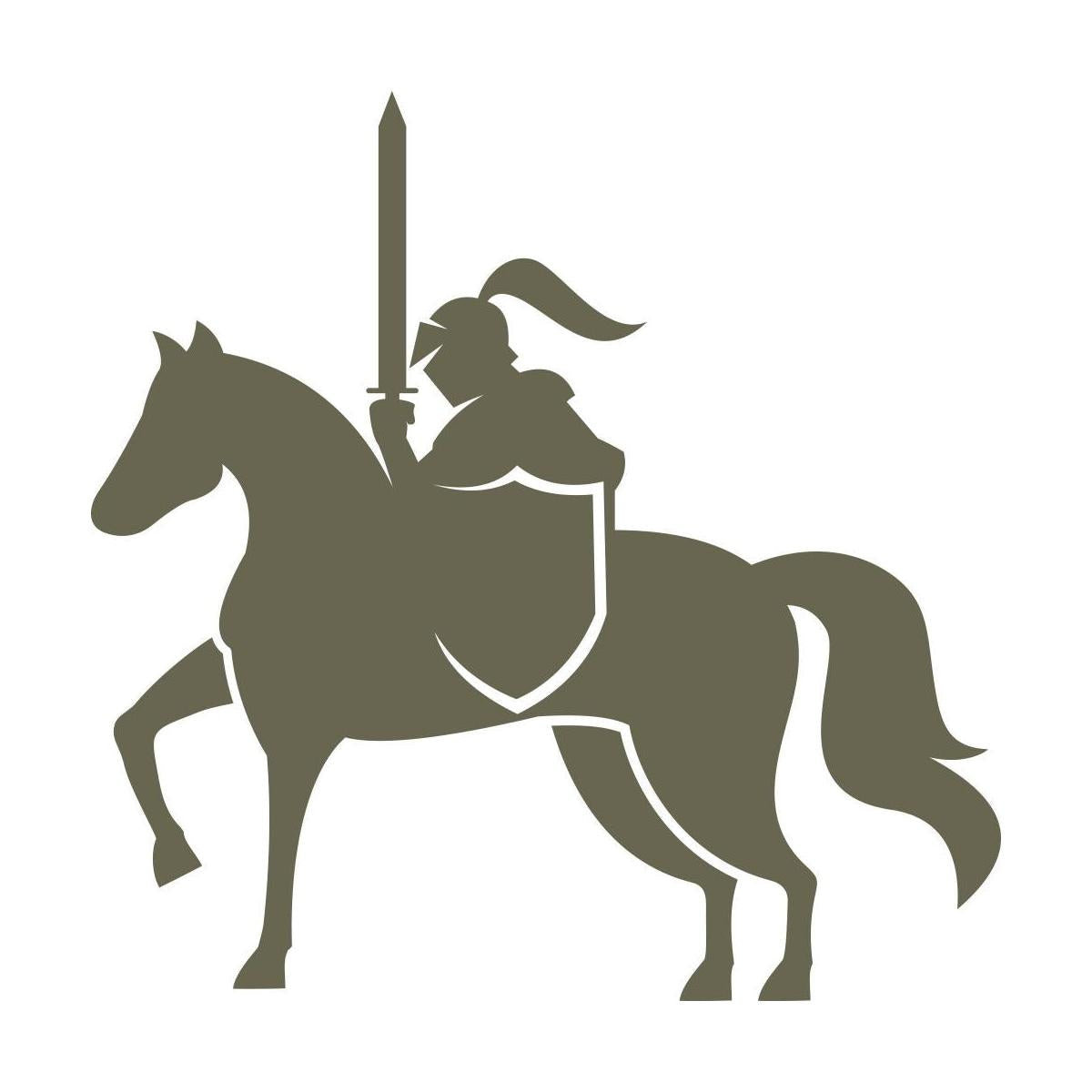 Knight Riding Horse Delrin Leather Stamp