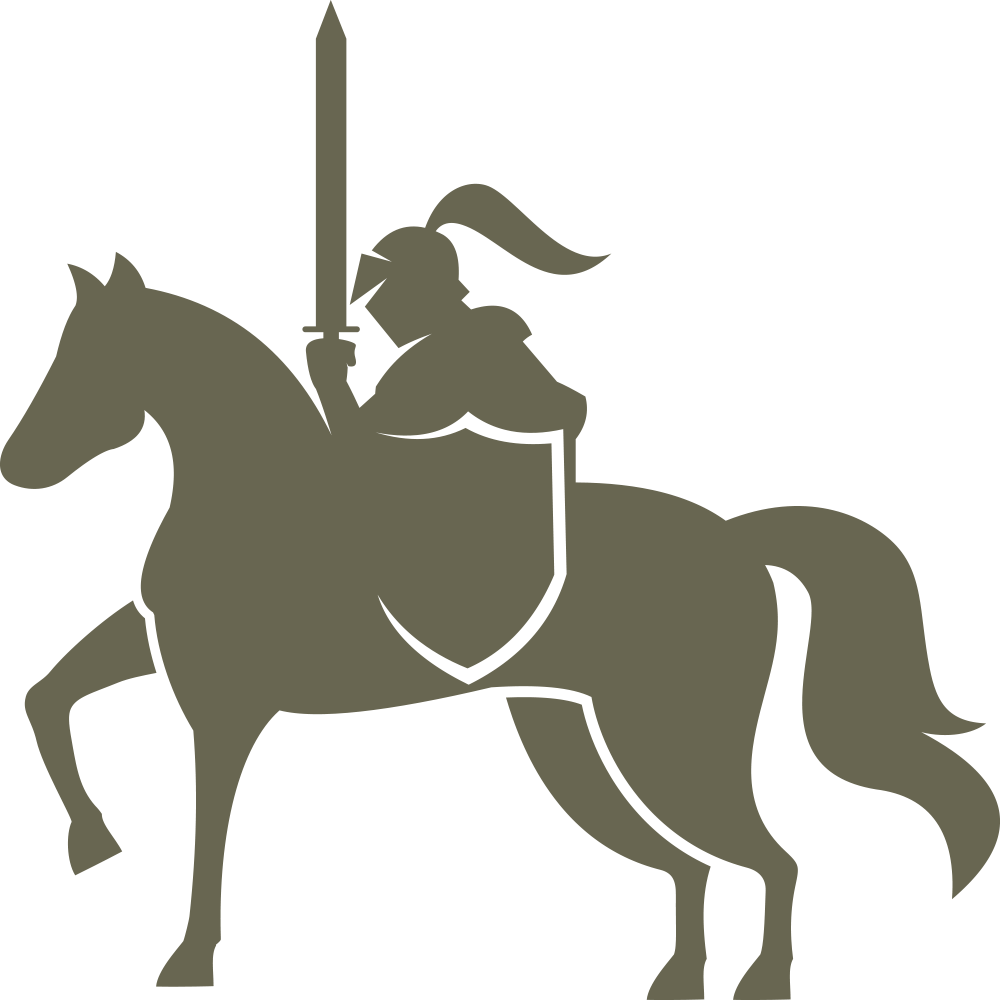 Knight Riding Horse Delrin Leather Stamp