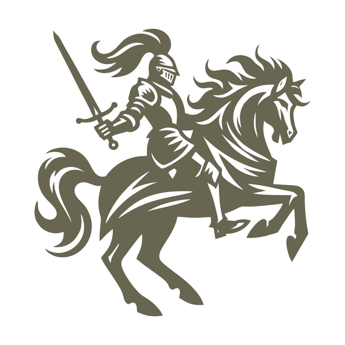 Knight Riding Horse Delrin Leather Stamp - All Good Leather Co.
