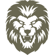 Delrin leather stamp design of a detailed lion head with a full mane and intense facial expression.