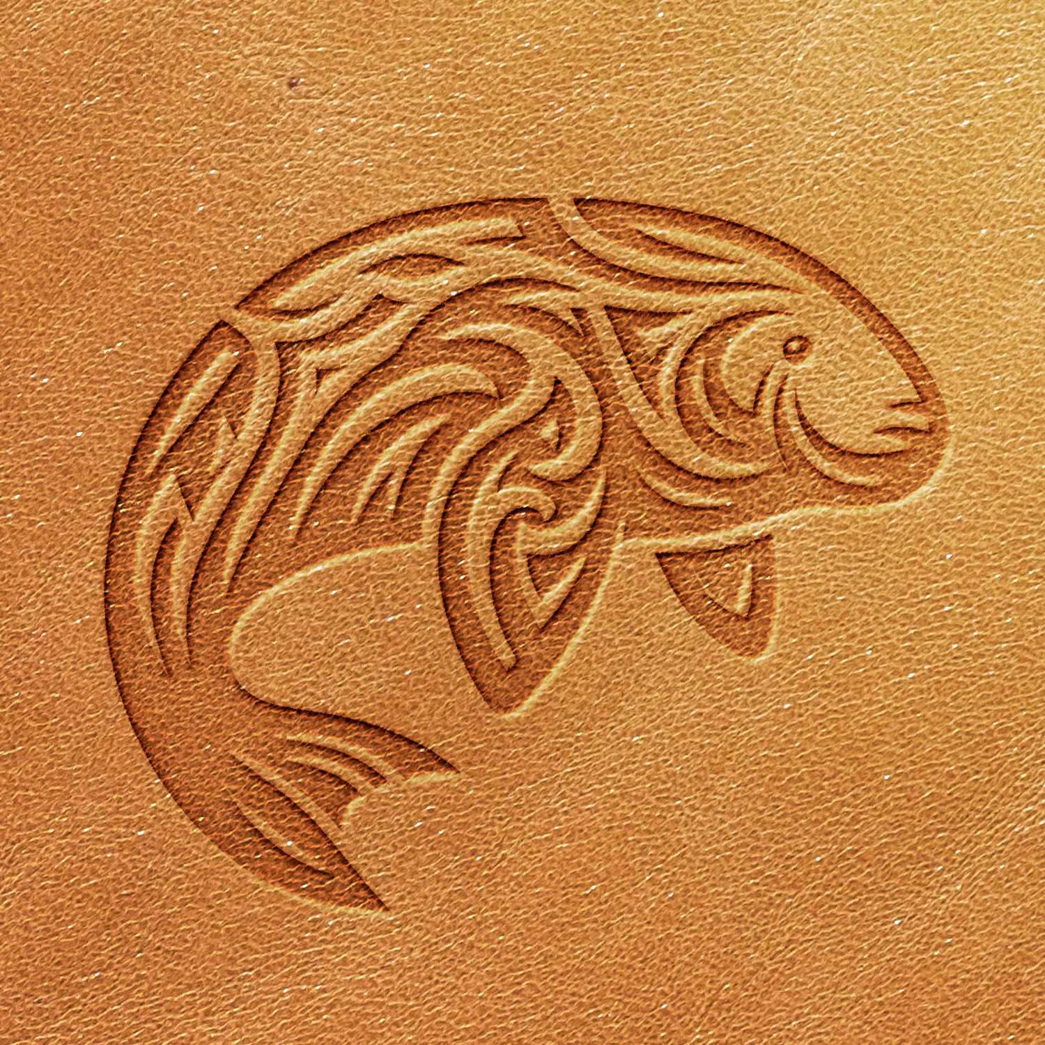 Manatee Delrin Leather Stamp - All Good Leather Co.