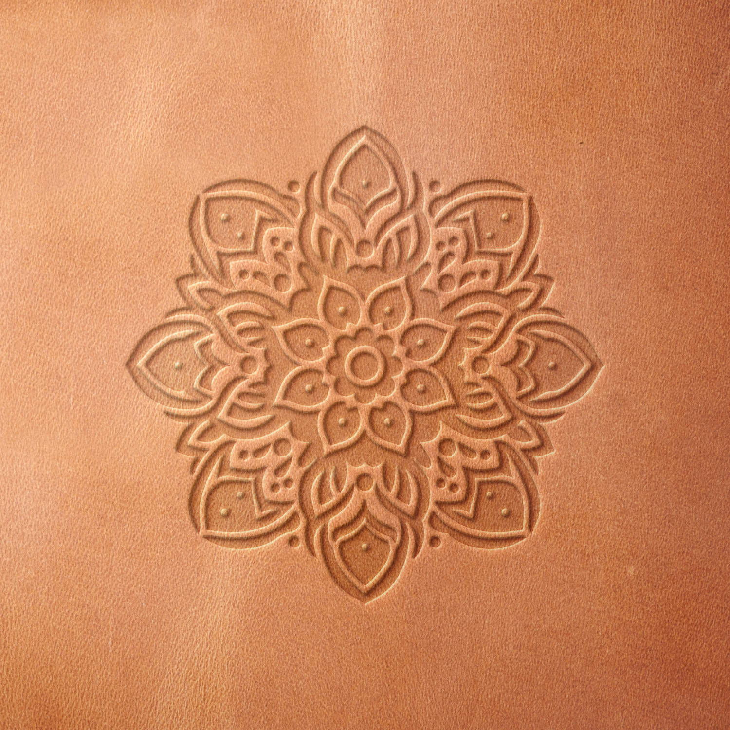 Mandala Delrin Leather Stamp - All Good Leather Co.