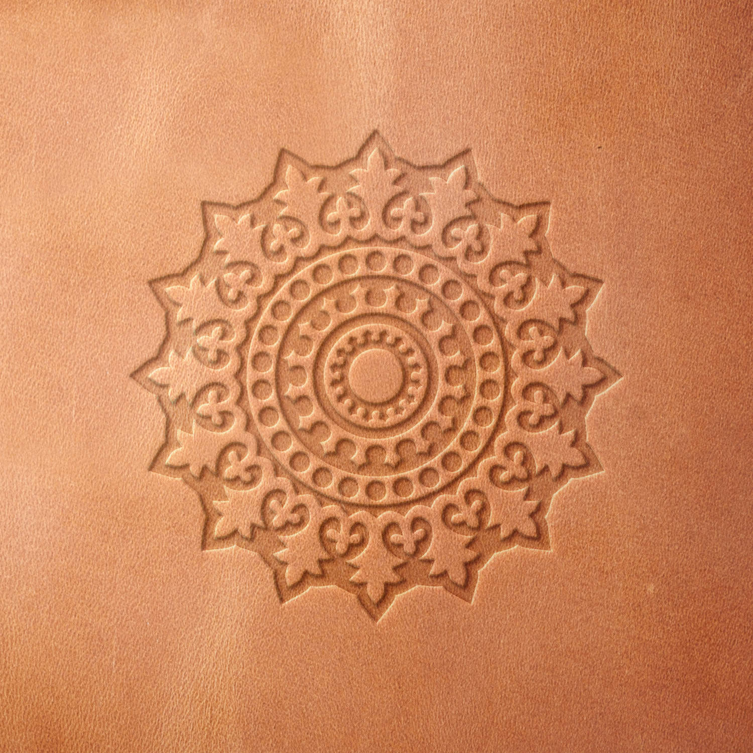 Mandala Delrin Leather Stamp - All Good Leather Co.