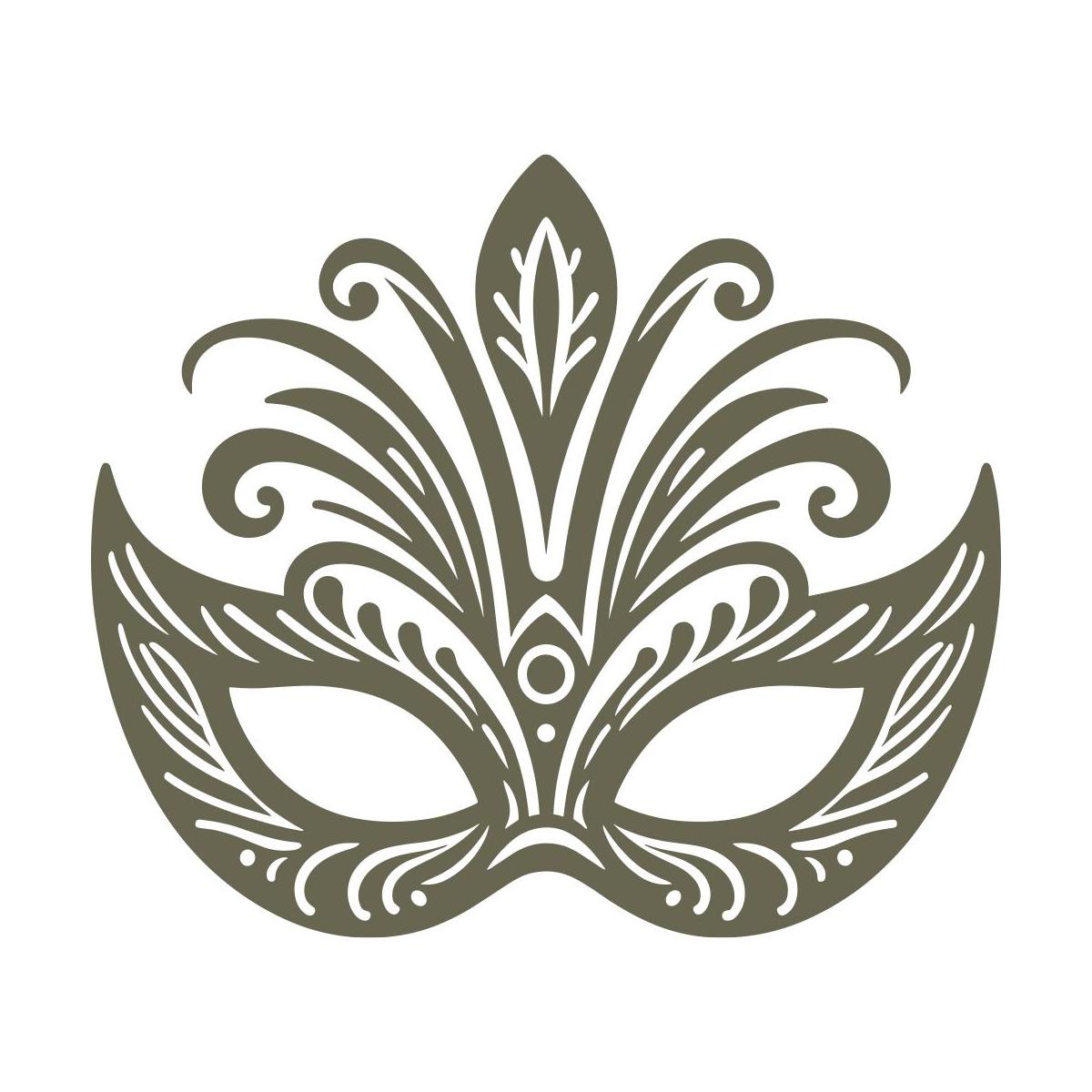 Mardi Gras Mask Delrin Leather Stamp - All Good Leather Co.