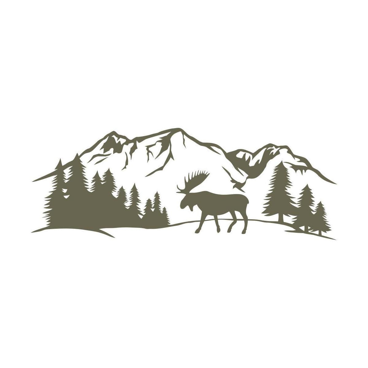 Moose in Forest Delrin Leather Stamp - All Good Leather Co.