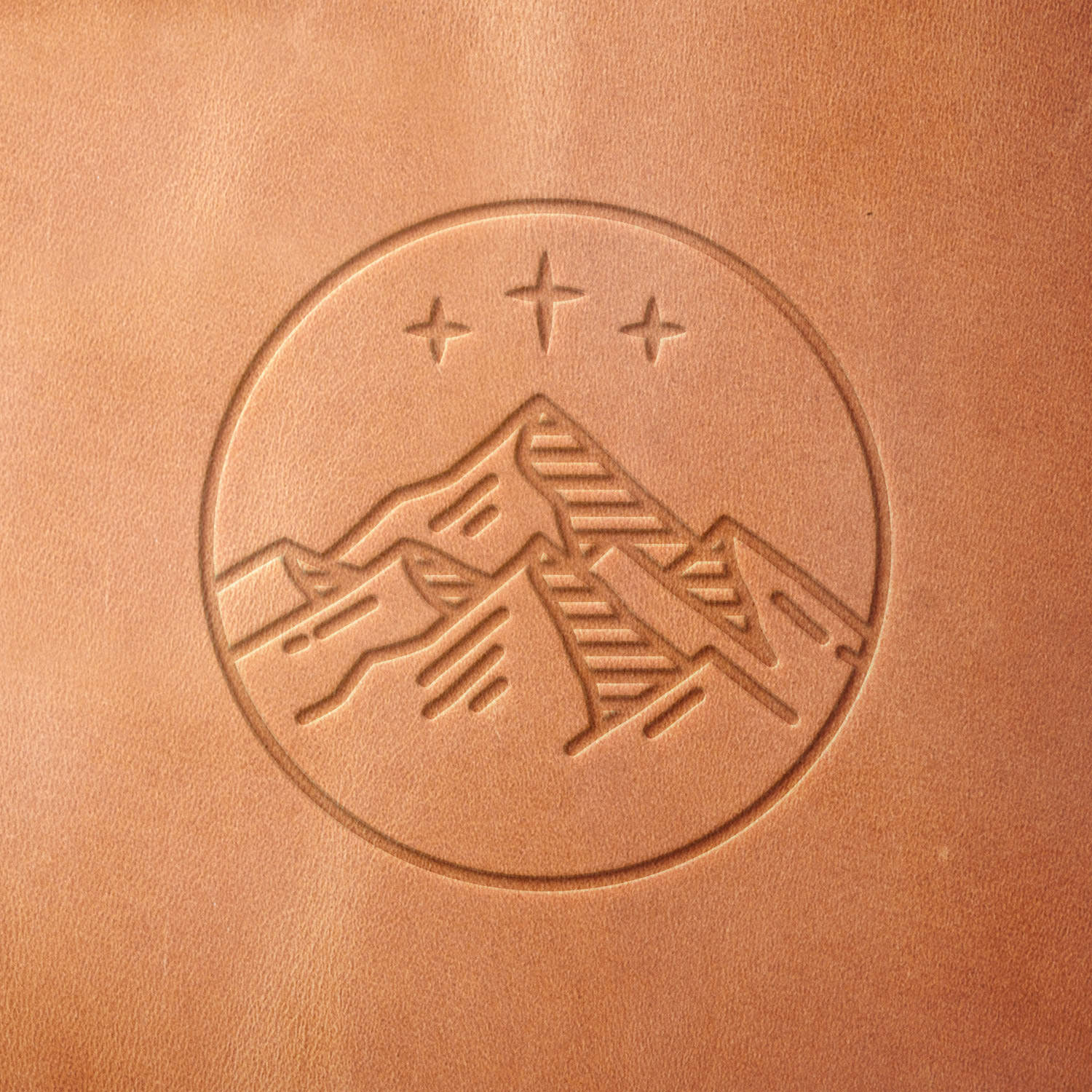 Mountain and Stars Delrin Leather Stamp - All Good Leather Co.