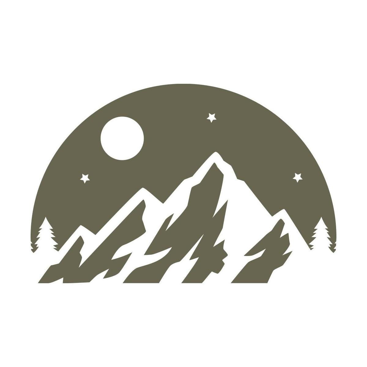 Mountain Night Sky Scene Delrin Leather Stamp - All Good Leather Co.