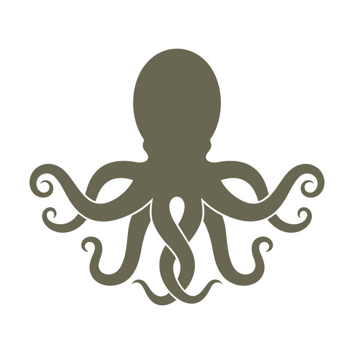 Octopus silhouette design for Delrin leather stamp