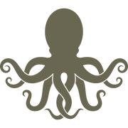 Octopus silhouette design for Delrin leather stamp