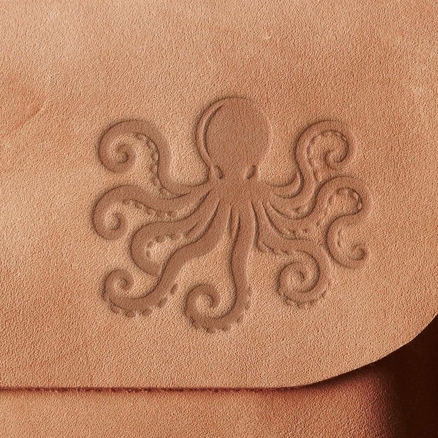 Octopus Delrin Leather Stamp - All Good Leather Co.