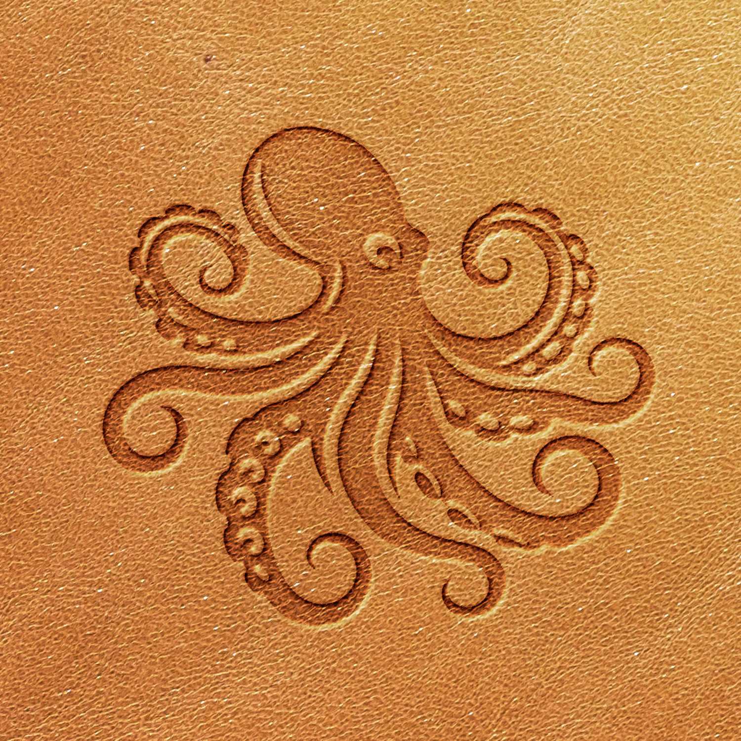 Octopus Delrin Leather Stamp - All Good Leather Co.