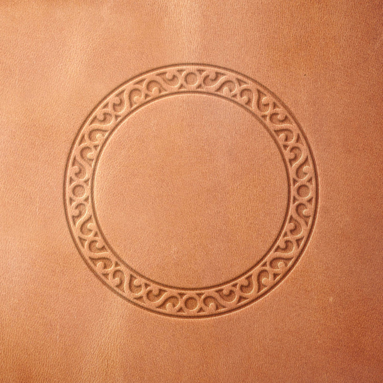 Ornate Circle Delrin Leather Stamp - All Good Leather Co.