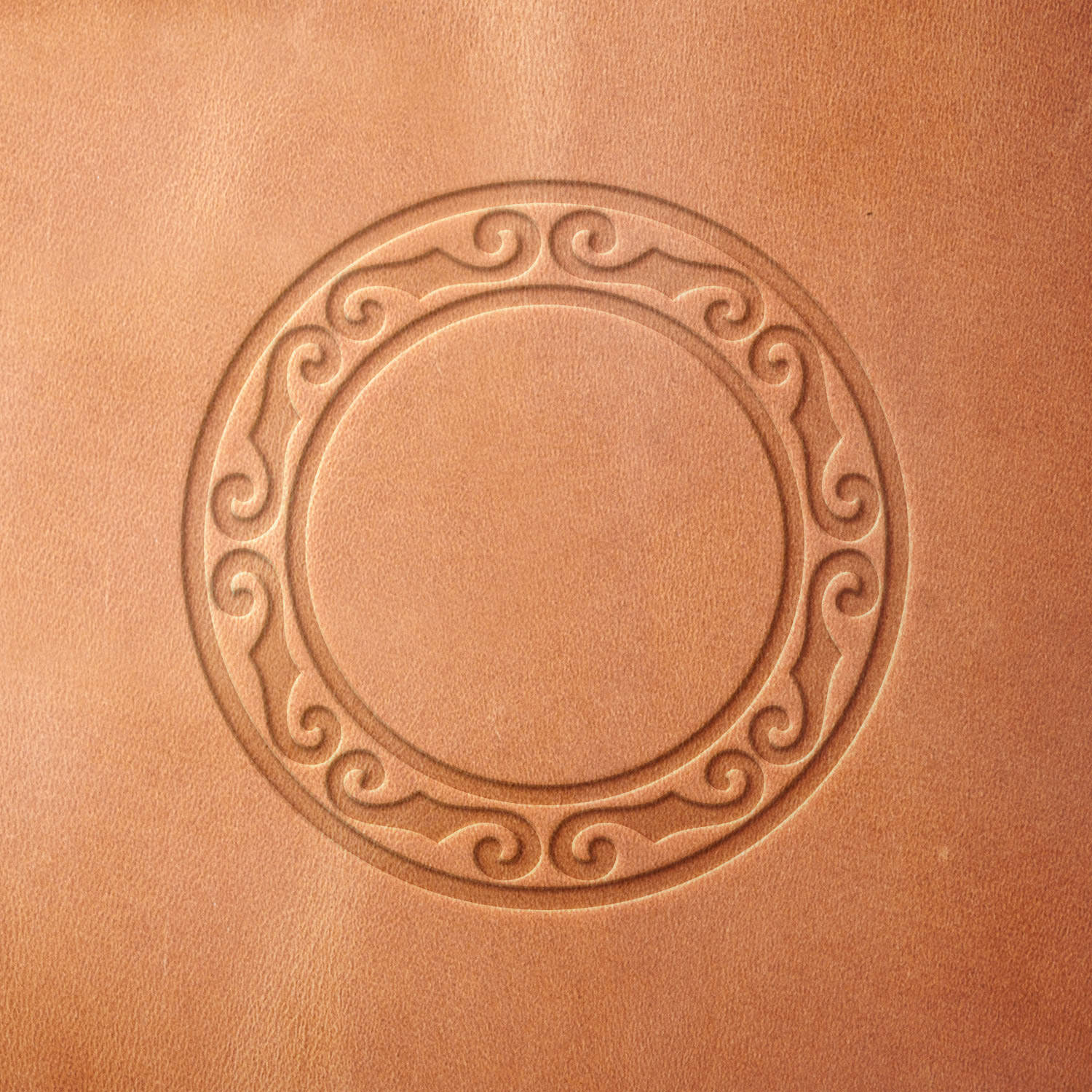 Ornate Circle Delrin Leather Stamp - All Good Leather Co.