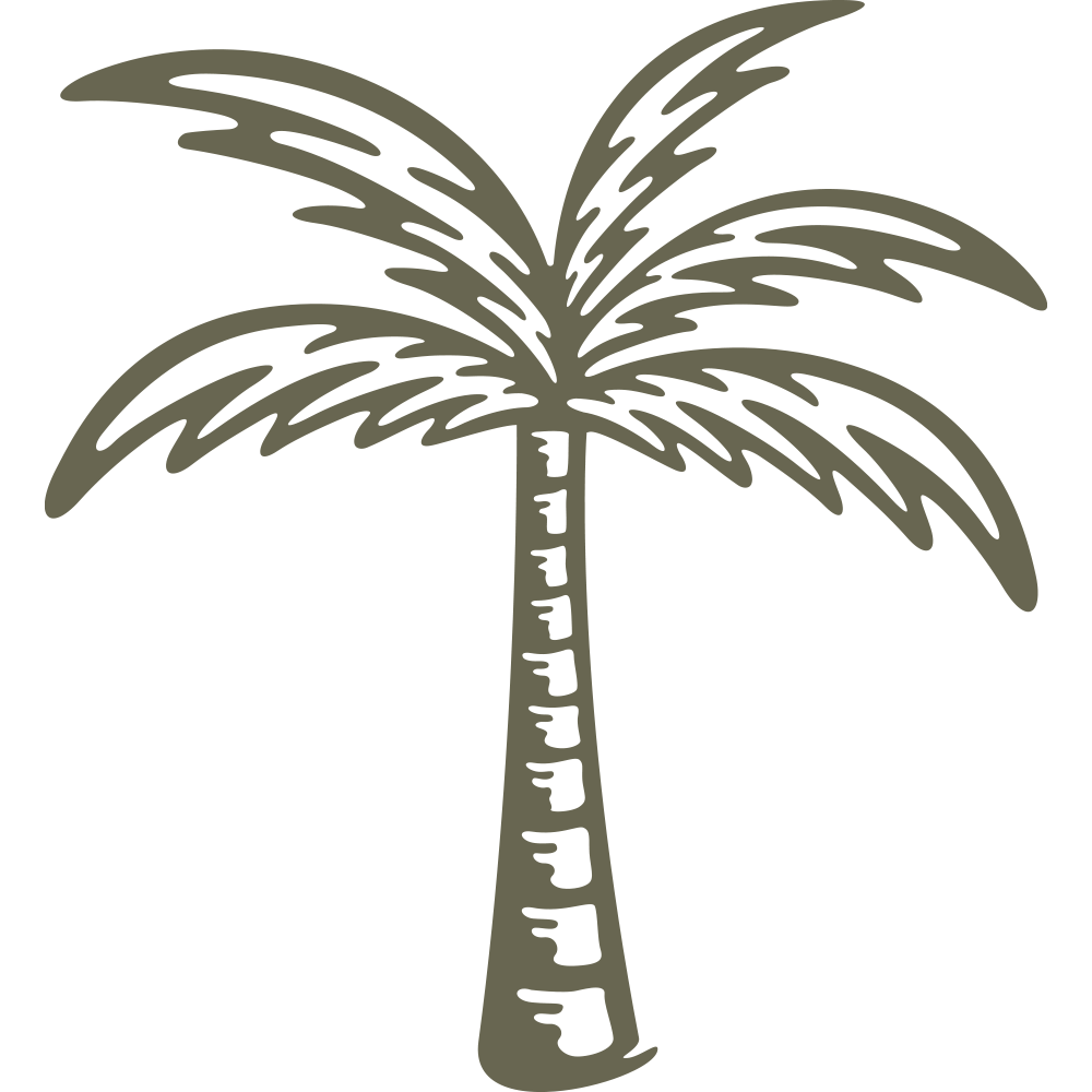 Palm Tree Delrin Leather Stamp - All Good Leather Co.