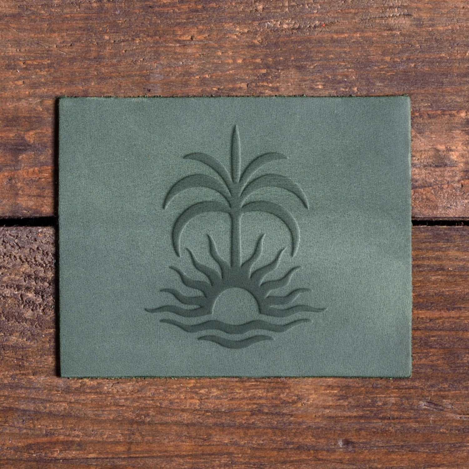 Palm Tree with Sun Delrin Leather Stamp - All Good Leather Co.