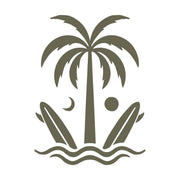 Palm Tree with Surf Boards Delrin Leather Stamp - All Good Leather Co.
