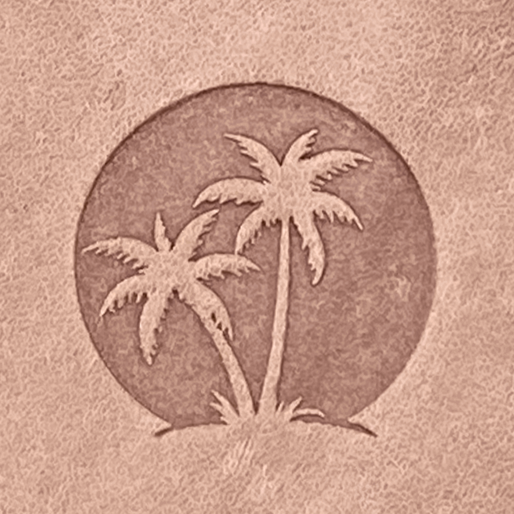 Palm Trees Delrin Leather Stamp - All Good Leather Co.