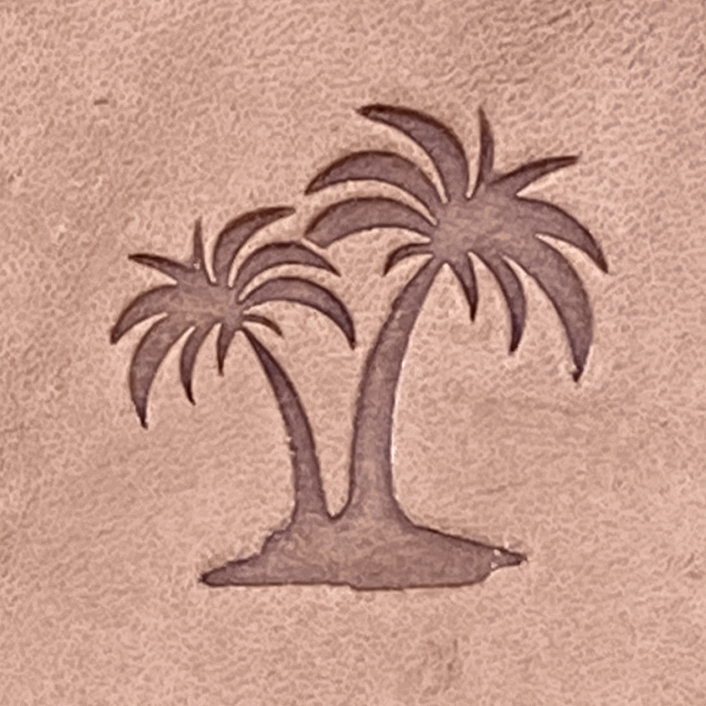 Palm Trees Delrin Leather Stamp - All Good Leather Co.