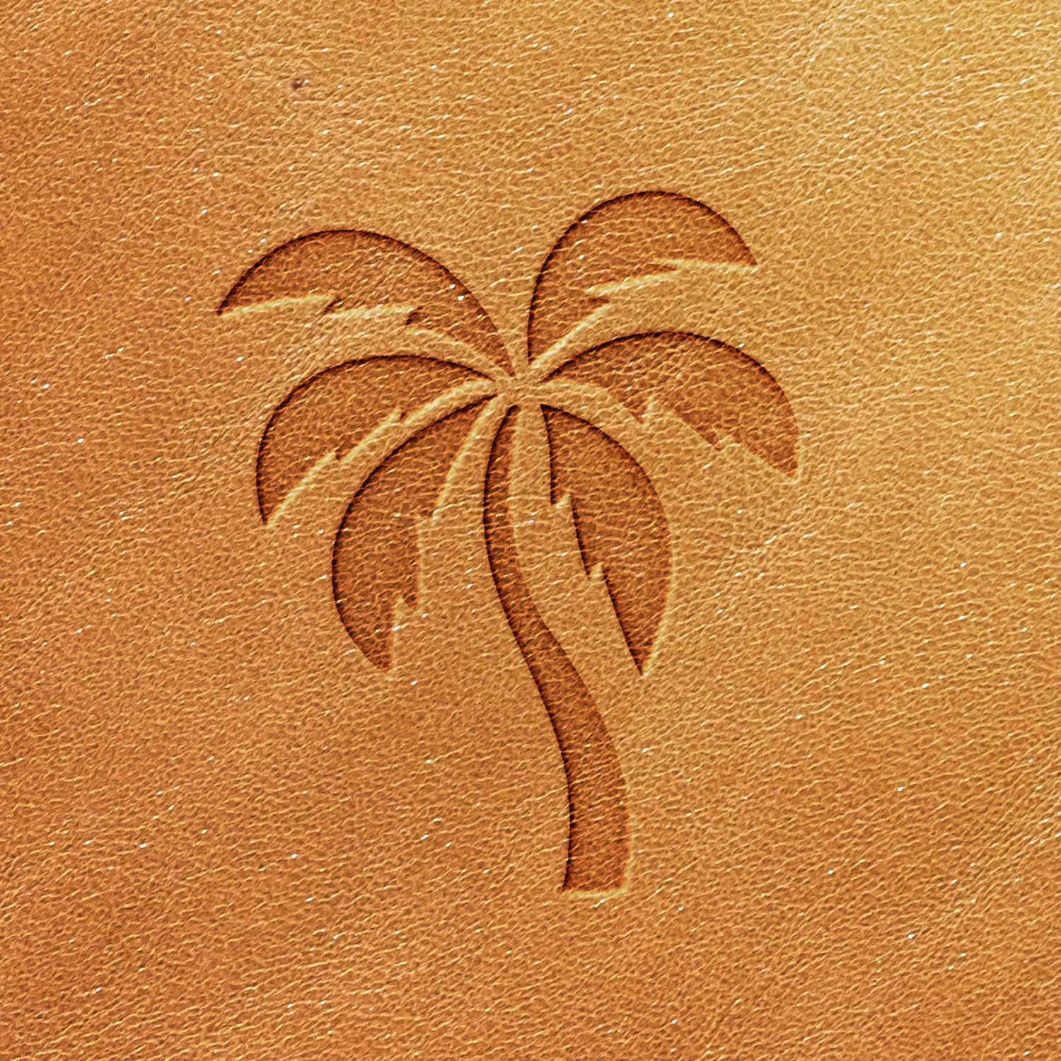 Palm Trees Delrin Leather Stamp - All Good Leather Co.