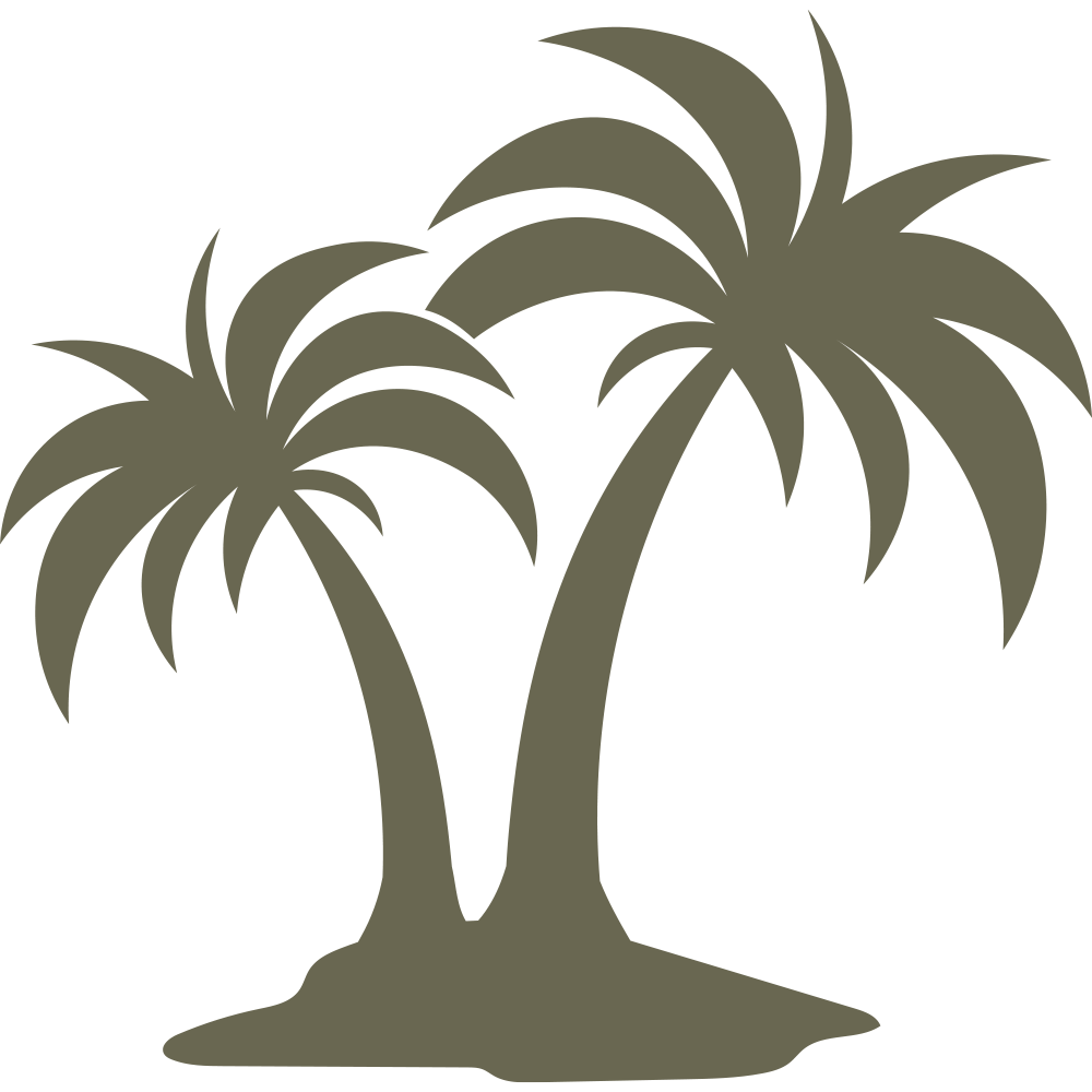 Palm Trees Delrin Leather Stamp - All Good Leather Co.