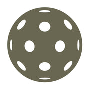 Pickleball design featuring a perforated ball with evenly spaced holes, perfect for sports-themed leathercraft and pickleball enthusiasts.