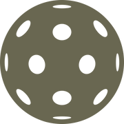 Pickleball design featuring a perforated ball with evenly spaced holes, perfect for sports-themed leathercraft and pickleball enthusiasts.